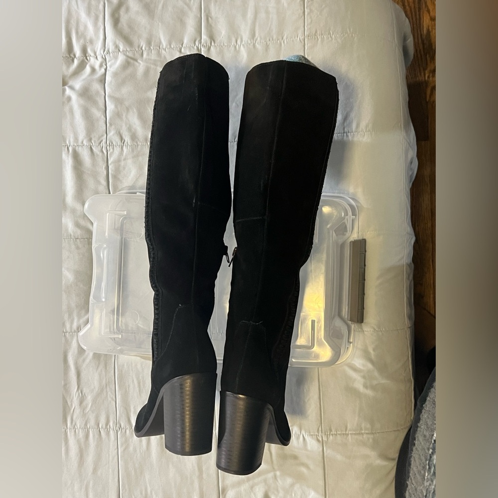 Steve Madden Black Over the Knee Boots Suede